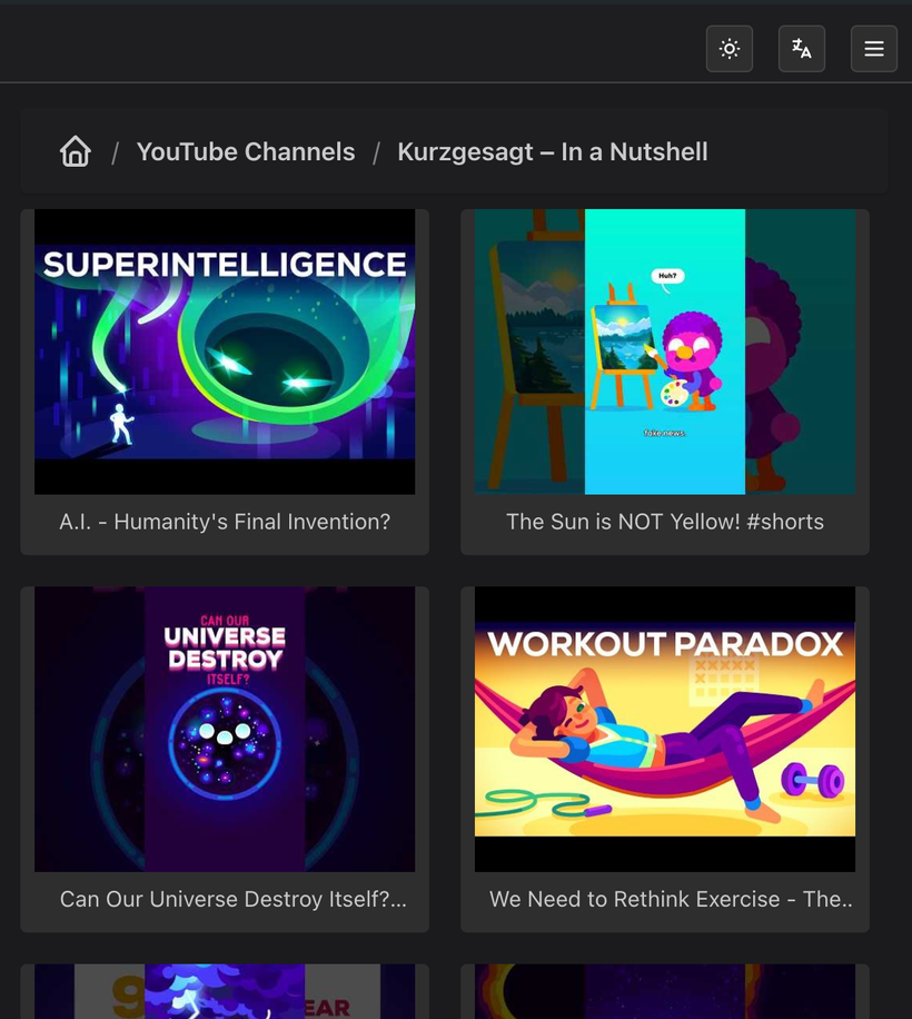 Beispiel - Video - Feed im Webplayer