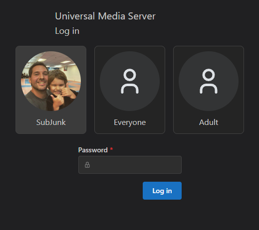 Пример переключения пользователей